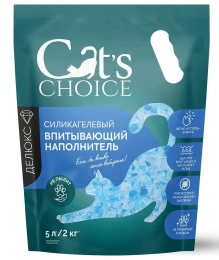 Cat's choice Наполнитель силикагелевый с синими гранулами для кошек