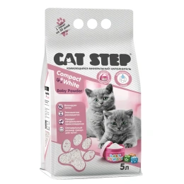 Cat Step Наполнитель белый Compact White Baby Powder