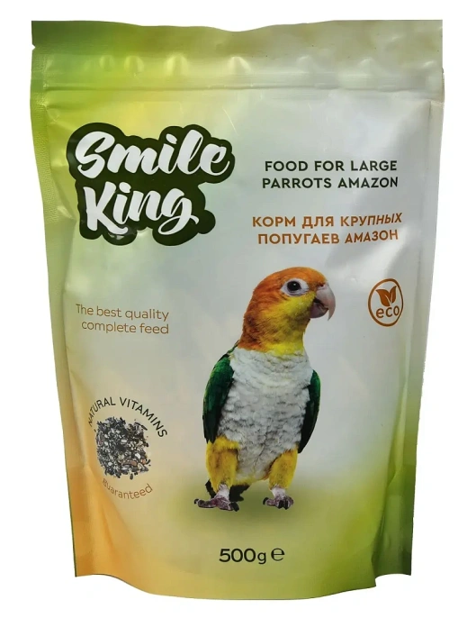 Smile King Корм для крупных попугаев Амазон, 500 г