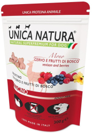 Unica Natura Mono Печенье с олениной и ягодами для собак