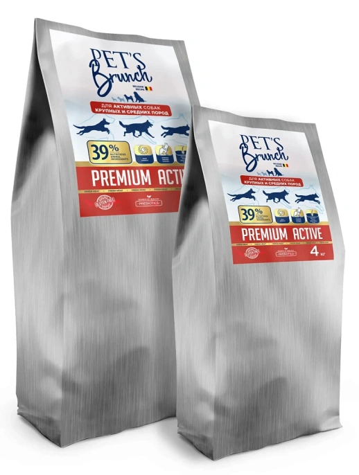 Pet's Brunch Premium Active Adult Medium & Maxi Breeds, 4 кг