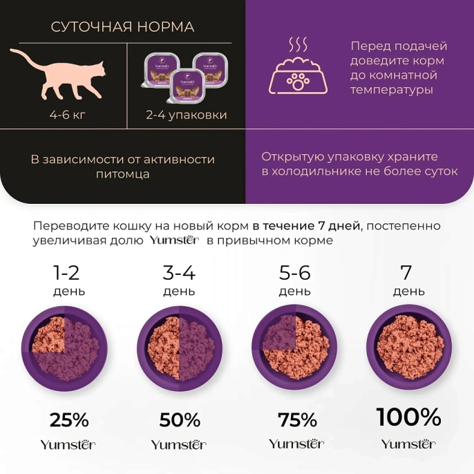 Yumster Adult Cat Паштет (Лосось) для кошек