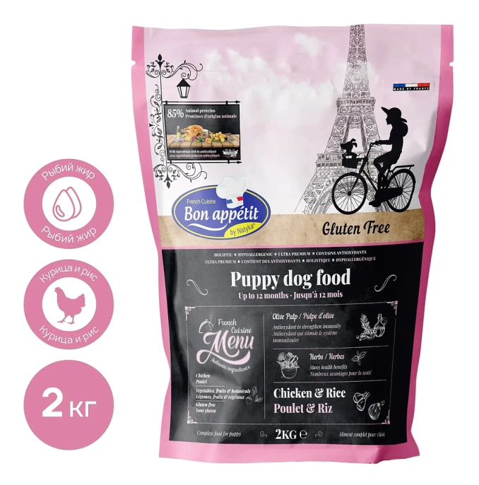 Bon Appetit Puppy (Курица и рис), 2 кг
