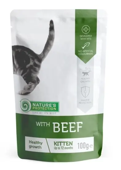 Nature's Protection Консервы Kitten (Говядина) для кошек