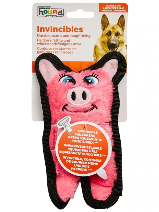 OutwardHound Игрушка для собак Invincibles Mini Свинка