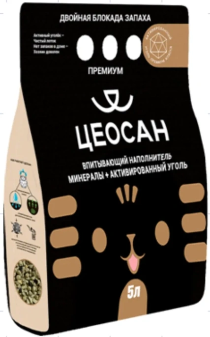 Цеосан Гигиенический наполнитель Минералы + Активированный уголь для кошек