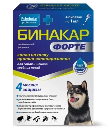 Pchelodar Капли Бинакар Форте для собак и щенков средних пород