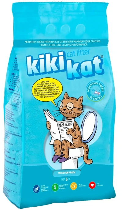 KiKiKat Наполнитель Горная свежесть для кошек