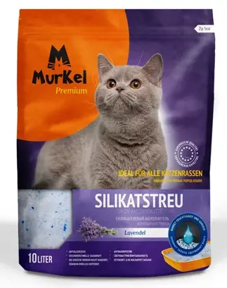 Murkel Наполнитель силикагелевый (Лаванда) для кошек