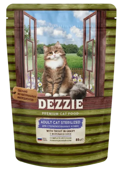 Dezzie Sterilized Cat Форель в соусе для кошек