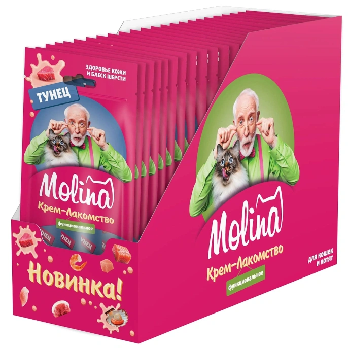 Molina Крем-лакомство с тунцом для кошек