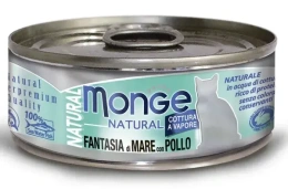 Monge Cat Natural Консервы с морепродуктами и курицей для кошек