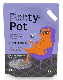 Potty-Pot Бентонитовый наполнитель Детская пудра и уголь