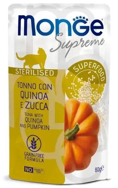 Monge Supreme Sterilized Cat Пауч из тунца с киноа и тыквой для кошек