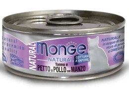 Monge Cat Natural Консервы из тунца с курицей и говядиной для кошек
