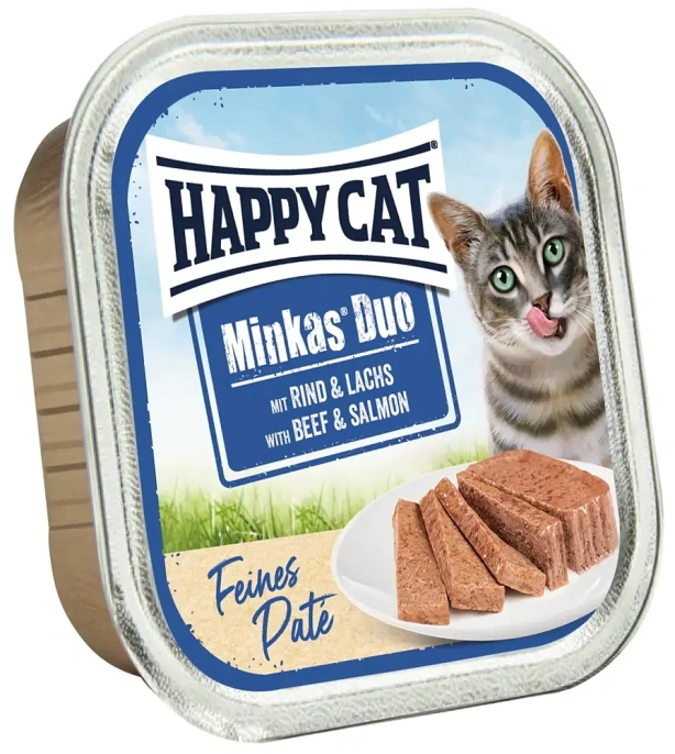Happy Cat Minkas Duo Паштет (Говядина и лосось) для кошек
