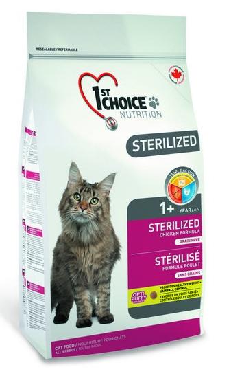 Корм 1st CHOICE cat Sterilized GF Adult (Курица) для кошек
