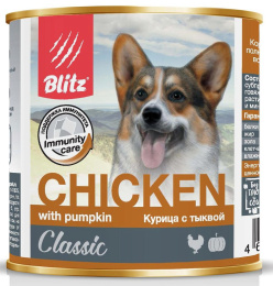 BLITZ Classic Dog (Курица с тыквой) для собак