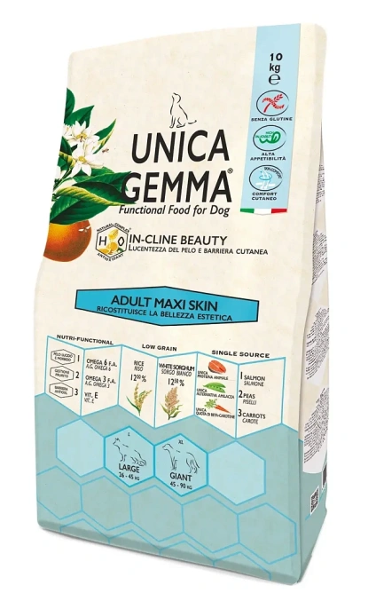 Unica Gemma Adult Maxi Skin (Лосось), 10 кг