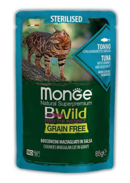 Monge Пауч BWild GF Sterilised Cat (Тунец, овощи) для кошек