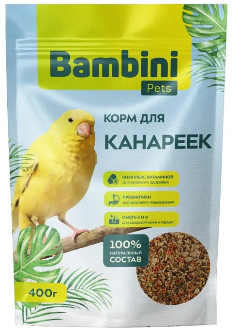 Bambini Pets Корм для канареек, 400 г