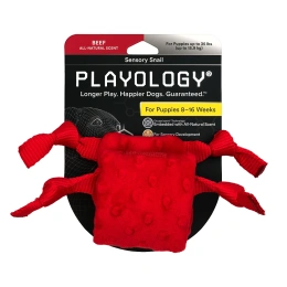 Playology Сенсорная улитка PUPPY SENSORY SNAIL для щенков с ароматом говядины, красный