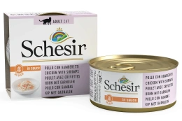 Schesir Chicken Shrimps (Курица и креветки в соусе) для кошек