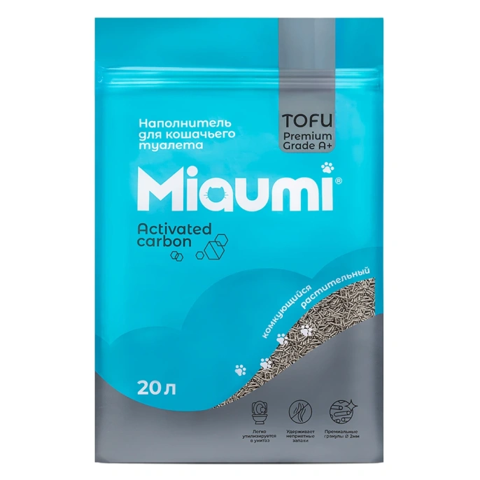 Miaumi Наполнитель TOFU Activated Carbon для кошек