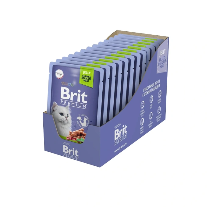Brit Premium Пауч для взрослых кошек (Ягненок в желе)