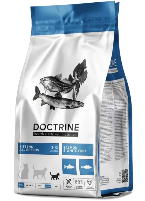 Doctrine Kitten (Лосось, белая рыба), 800 г