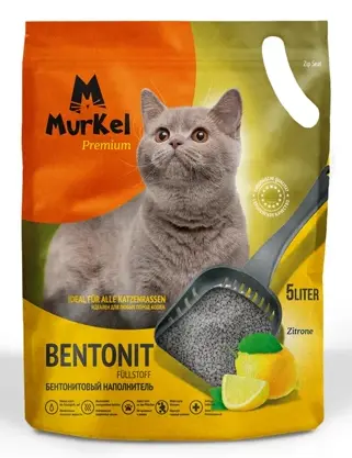 Murkel Наполнитель бентонитовый (Лимон) для кошек