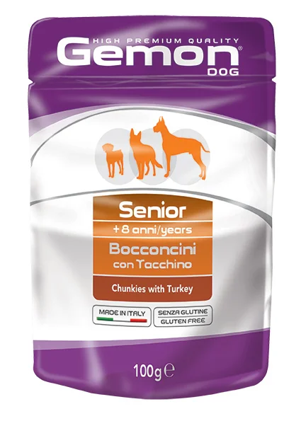 Gemon Пауч Dog Senior (Индейка) для собак