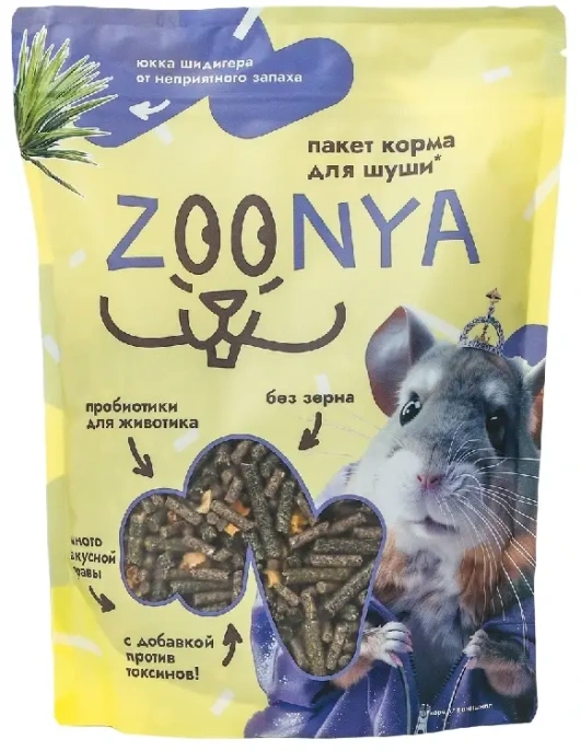 Zoonya Корм для шиншилл, 500 г