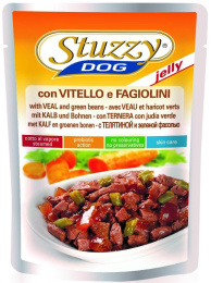 Stuzzy Dog Пауч в желе (телятина/фасоль) для собак