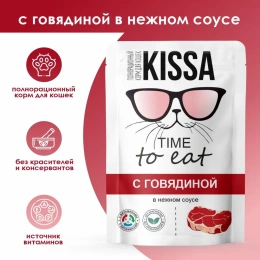 Kissa Пауч для кошек (Говядина в соусе)