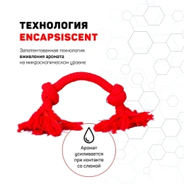 Playology Жевательный канат DRI-TECH ROPE с ароматом говядины, красный для собак