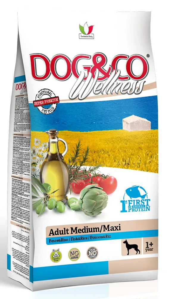 Dog&Co Wellness ADULT MEDIUM / MAXI (Рыба и рис)