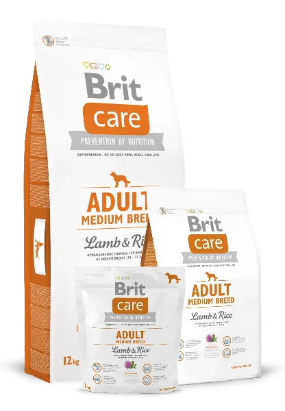 Корм Brit Care Adult Medium Breed (Ягненок и рис) для собак