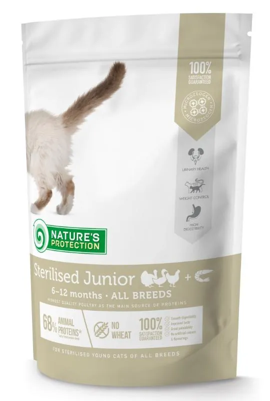 Nature's Protection Sterilised Junior (Птица, криль)