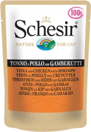 Schesir Tuna Chicken Shrimps (Тунец, курица, креветки) для кошек