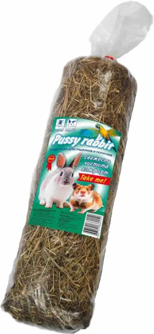 Pussy Rabbit Подстилка д/грызунов и птиц (Сено) для грызунов