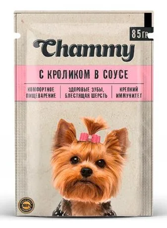 Chammy Консервы для собак (Кролик в соусе)