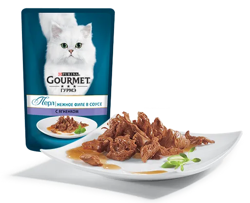 Консервы Gourmet Перл Нежное филе в соусе с ягненком для кошек