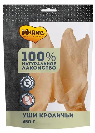 Мнямс Уши кроличьи для собак, 450 г