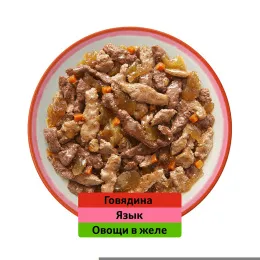 Whiskas Аппетитный микс (говядина, язык, овощи в желе) для кошек