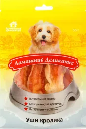 Домашний деликатес Уши кролика для собак