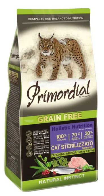 Primordial Cat Adult Neutered (Индейка и сельдь), 2 кг