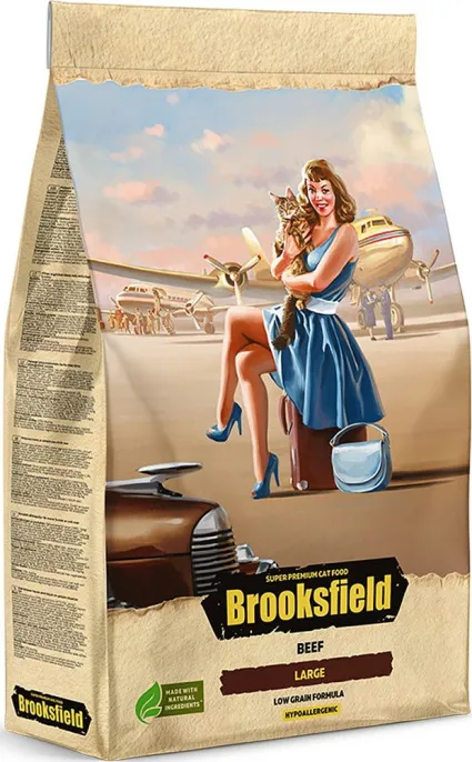 Brooksfield Low Grain Adult Cat Large (Говядина, рис), 400 г
