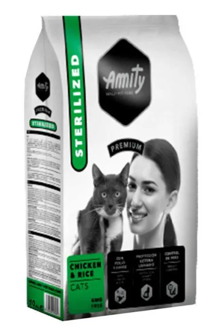 Amity Premium Sterilized Cats (Курица и рис), 1,5 кг