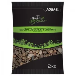 Aquael Естественный разноцветный гравий, 2 кг